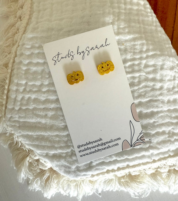 Golden Acrylic Jack-O-Lanterns