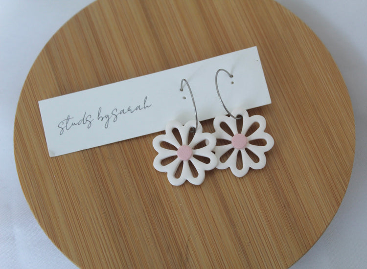 Large Flower Hoops