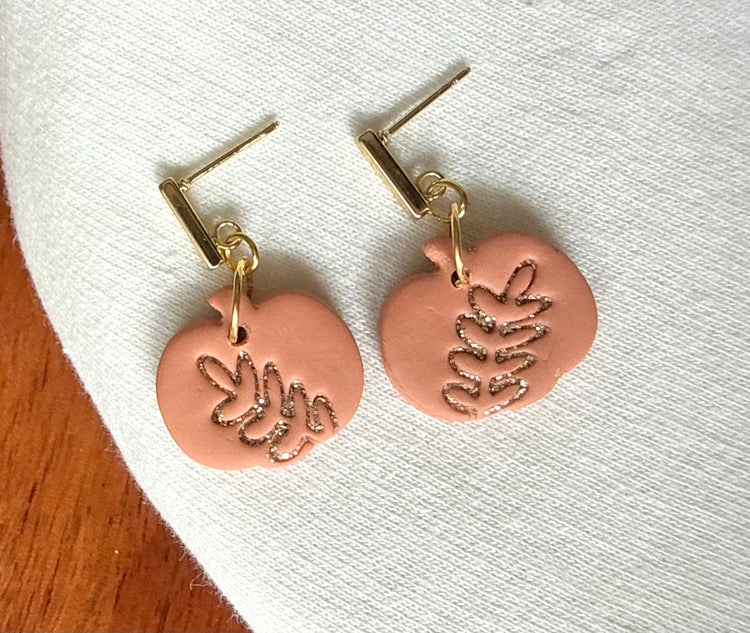 Fern Embossed Pumpkin