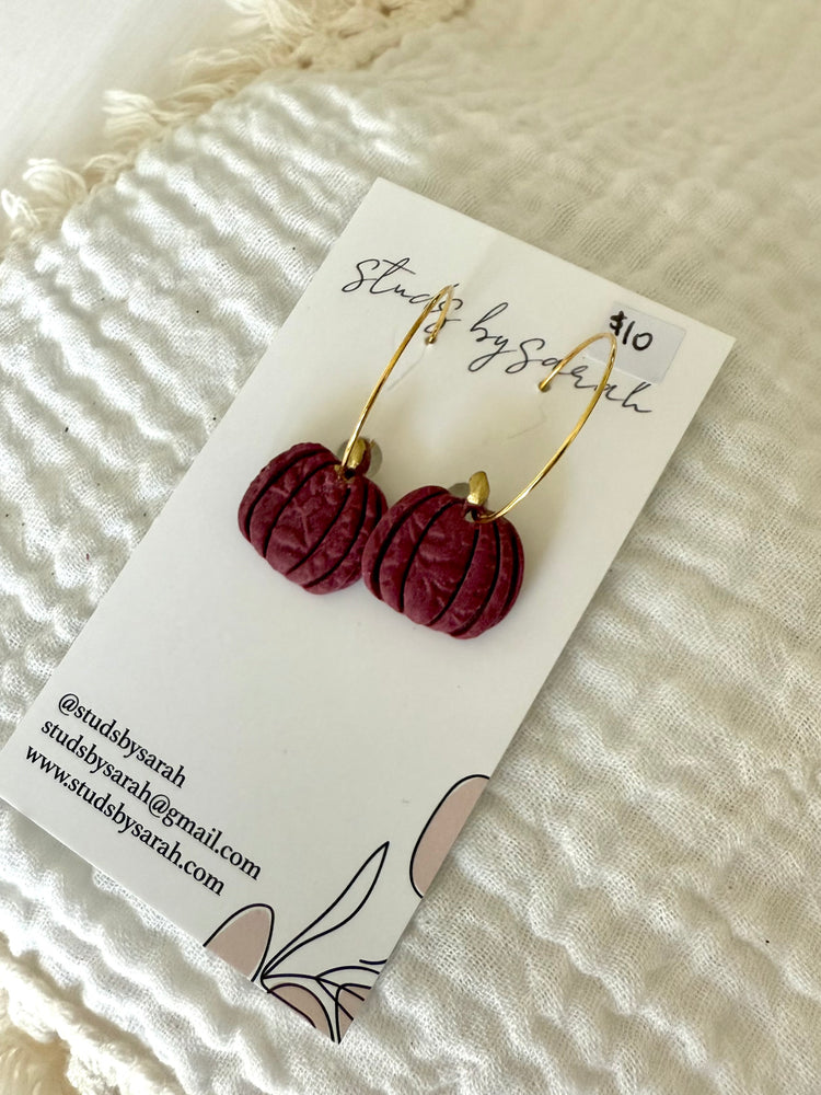 Embossed Pumpkin Hoops