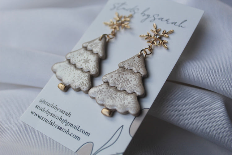 Glistening Snowflake Trees