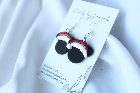 Clay Santa Mouse Dangles