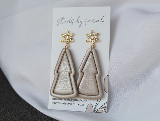 Champagne Embossed Trees