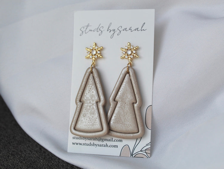 Champagne Embossed Trees