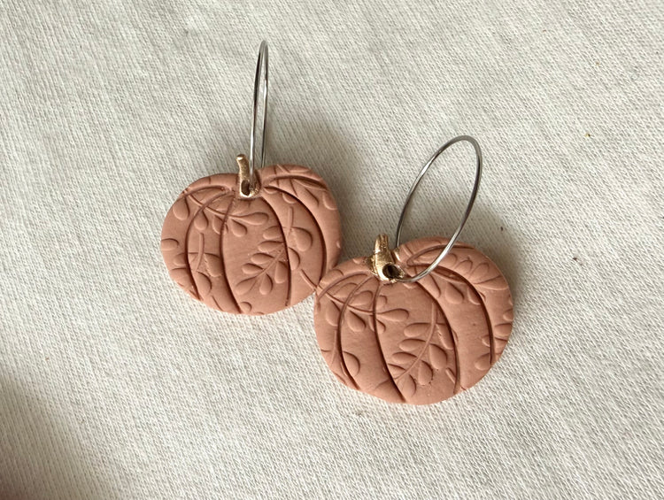 Embossed Pumpkin Hoops