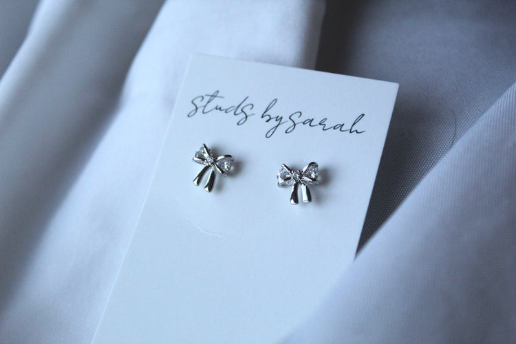 Dainty Bow Studs