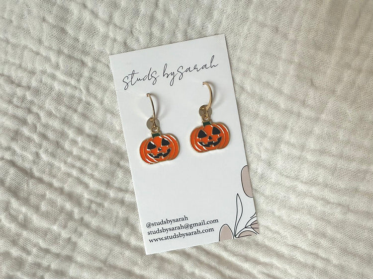 Jack-o-Lantern Metal Dangles