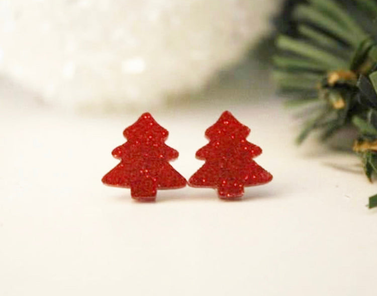 Acrylic Tree Earrings