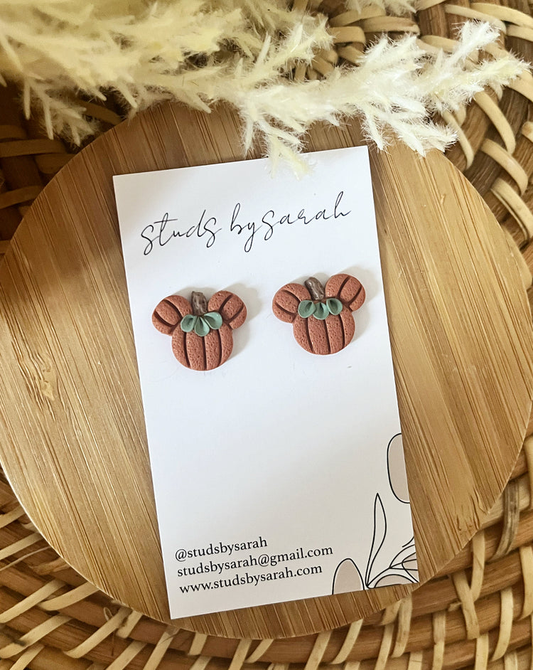 Pumpkin Mouse Earrings