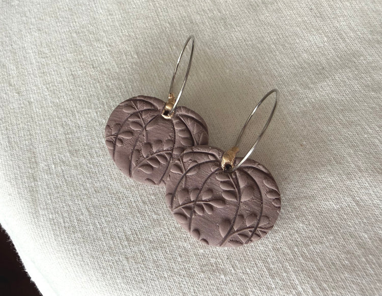 Embossed Pumpkin Hoops