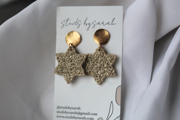 Glitter Embossed Snowflake Statememt