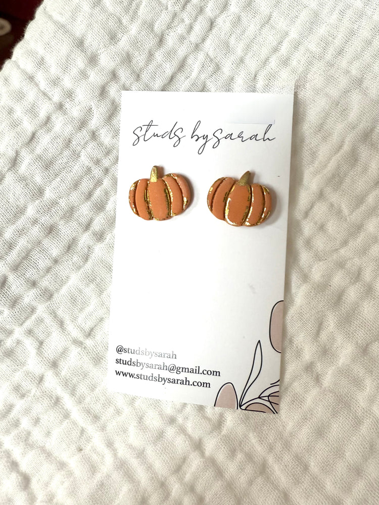 Clay Pumpkin Studs (multiple styles)