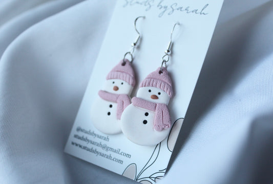 Clay Snowman Dangles