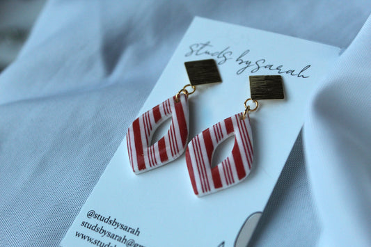 Candy Cane Clay Drops