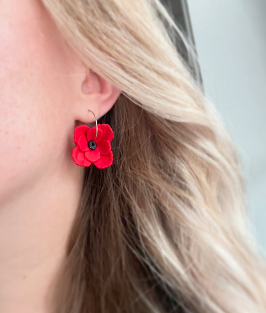 Clay Poppy Hoops