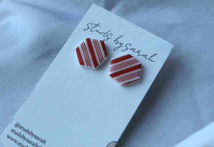 Candy Cane Lane Studs