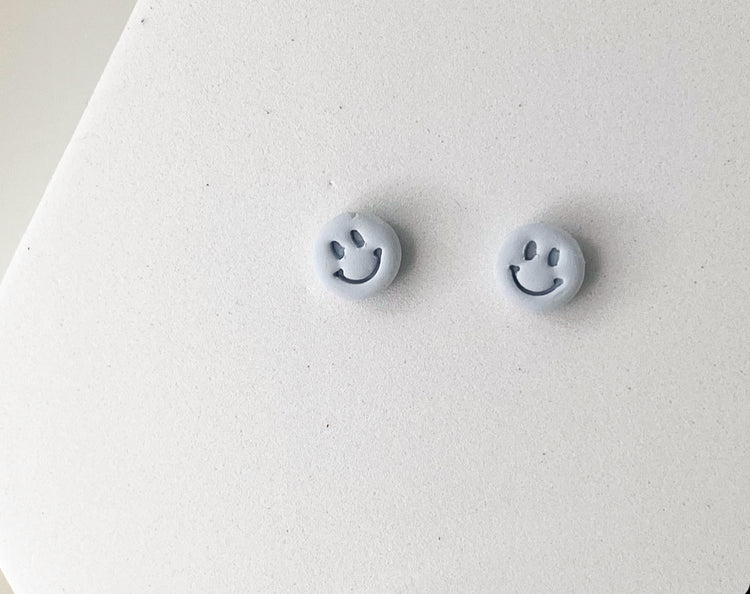 Smiley Clay Studs