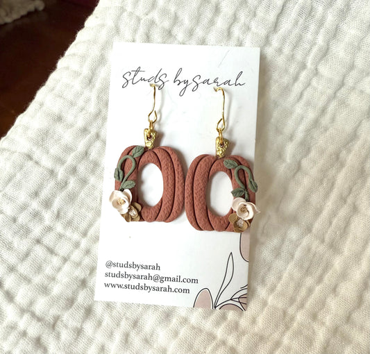 Clay Floral Donut Pumpkins