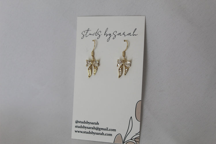 Dainty Bow Dangles