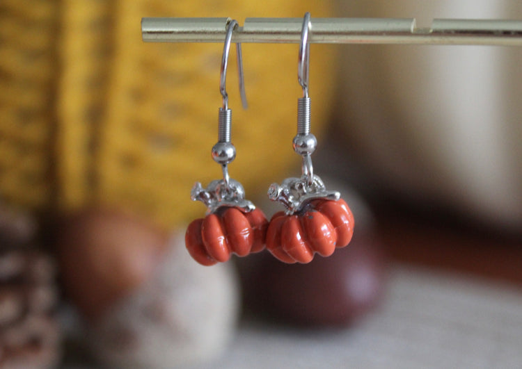 Dainty Pumpkin Dangles