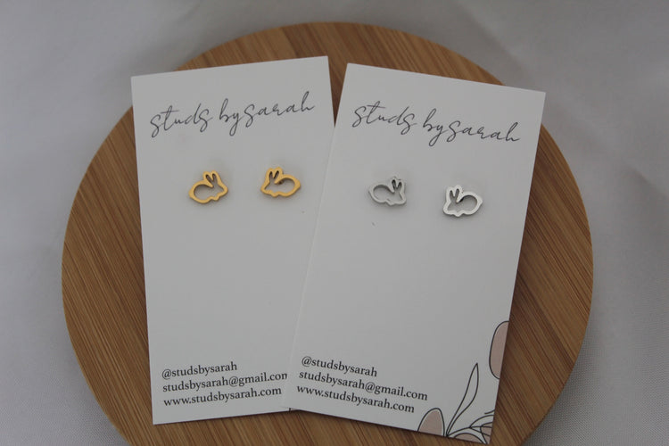 Metal Bunny Studs