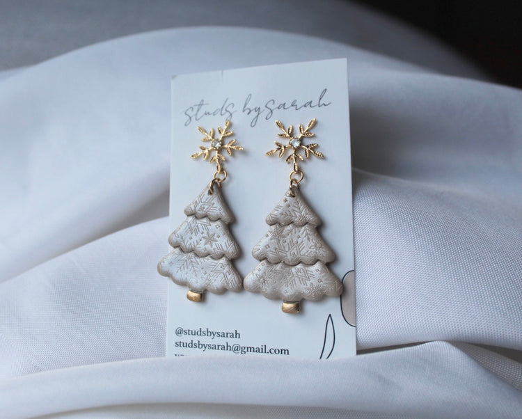 Glistening Snowflake Trees