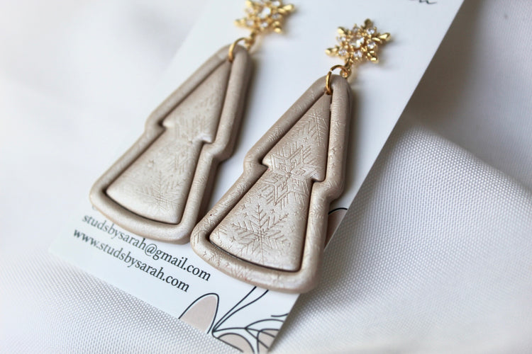 Champagne Embossed Trees