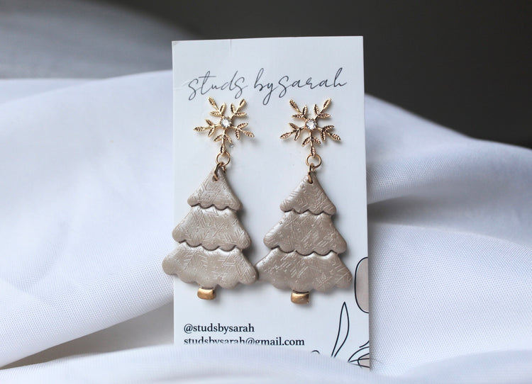 Glistening Snowflake Trees