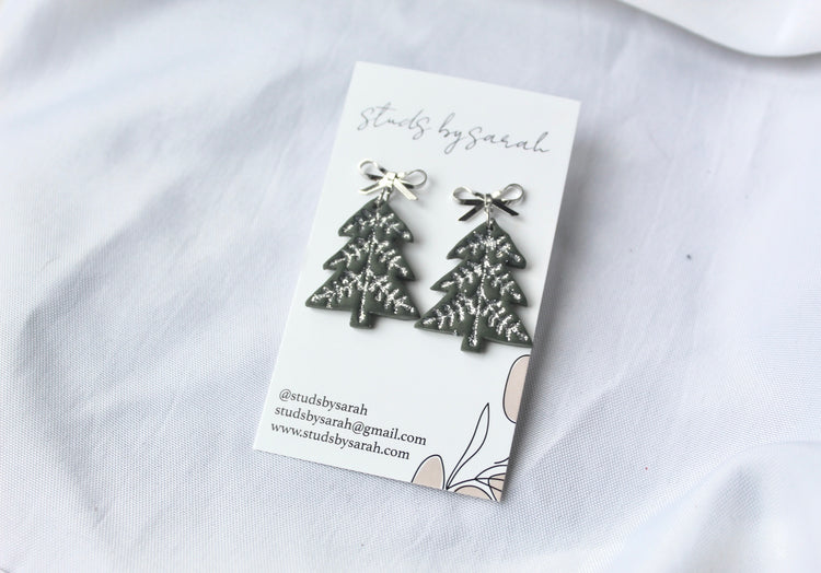 Glitter Embossed Christmas Trees