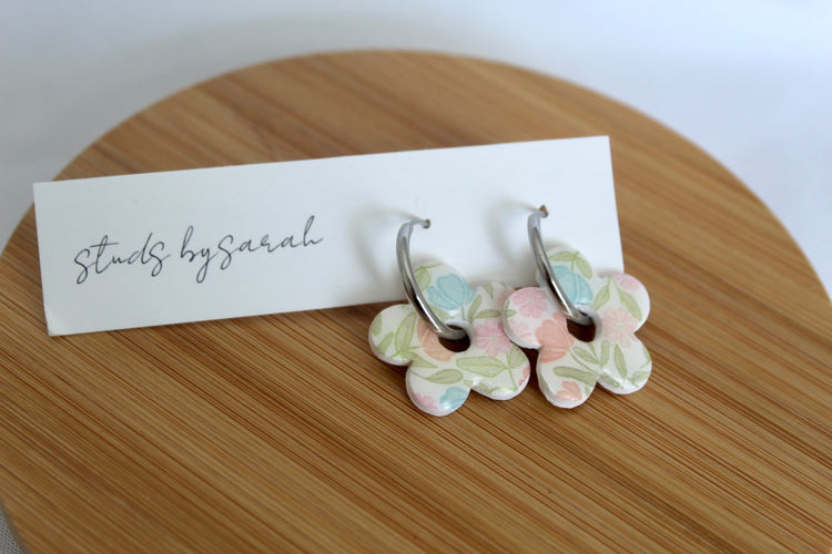 Print Flower Hoops