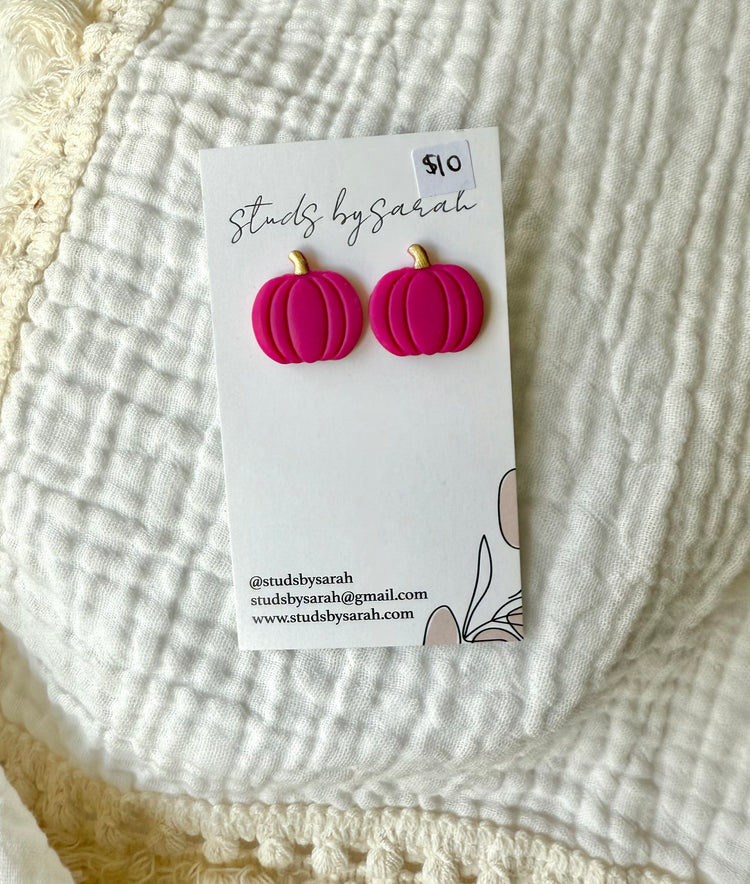 Clay Pumpkin Studs (multiple styles)