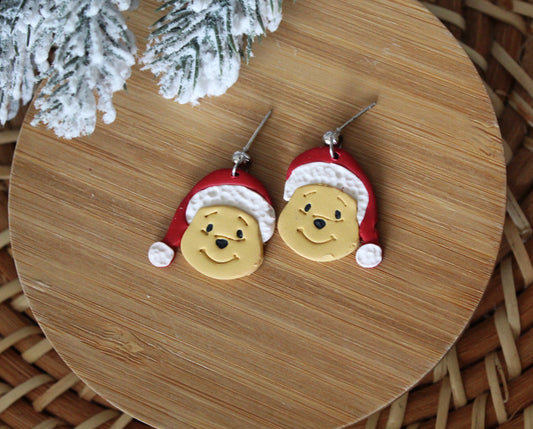 Clay Santa Bear Dangles