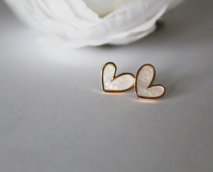 Trimmed Heart Studs