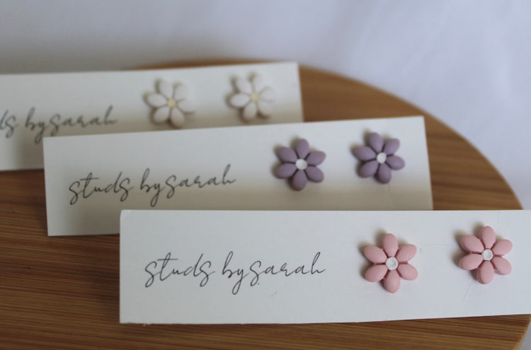 Clay Mini Flower Studs