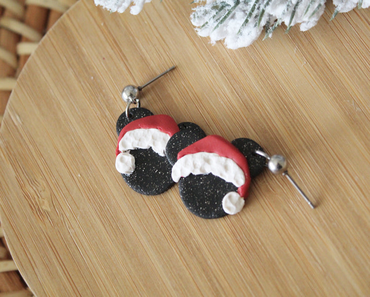 Clay Santa Mouse Dangles