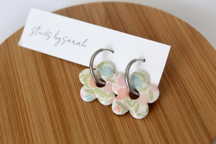 Print Flower Hoops
