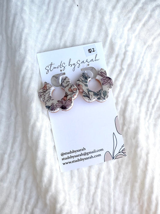 Fall Print Scallop Hoops