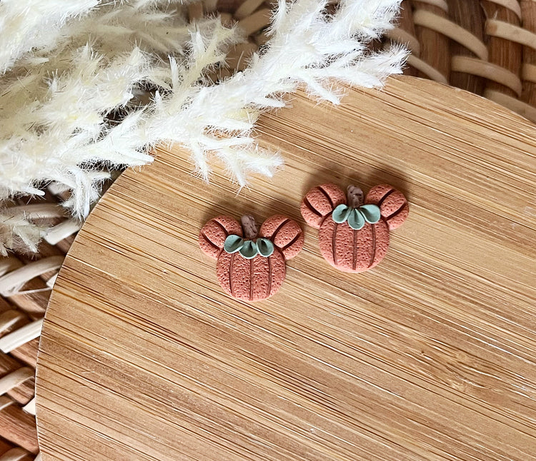 Pumpkin Mouse Earrings