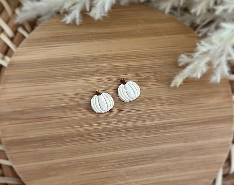 Mini Clay Pumpkin Studs