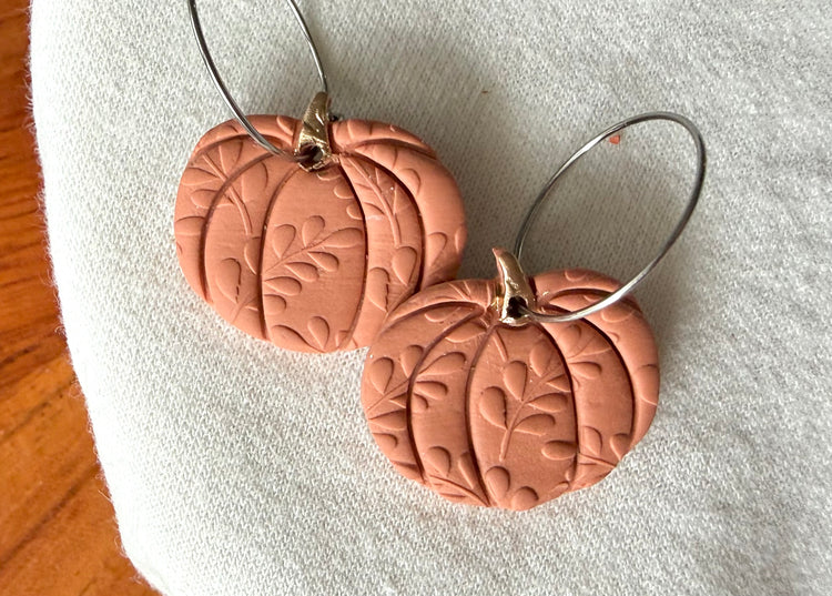 Embossed Pumpkin Hoops