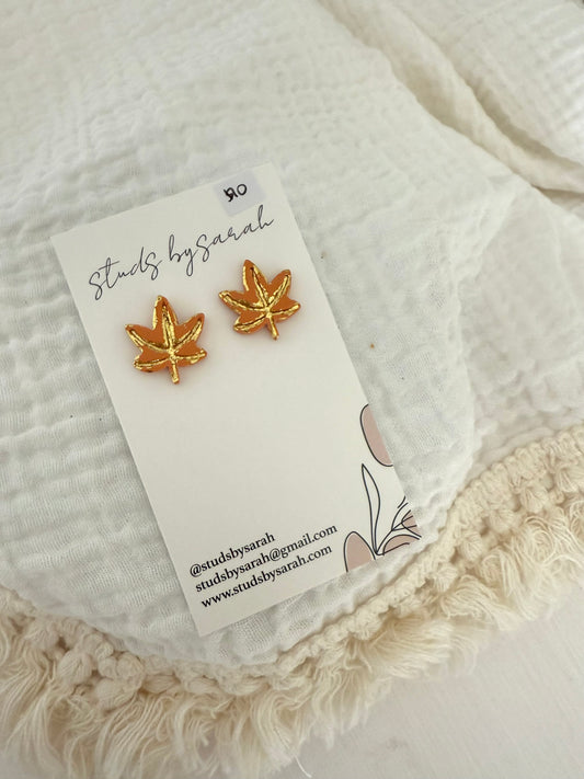 Foil Leaf Studs 1