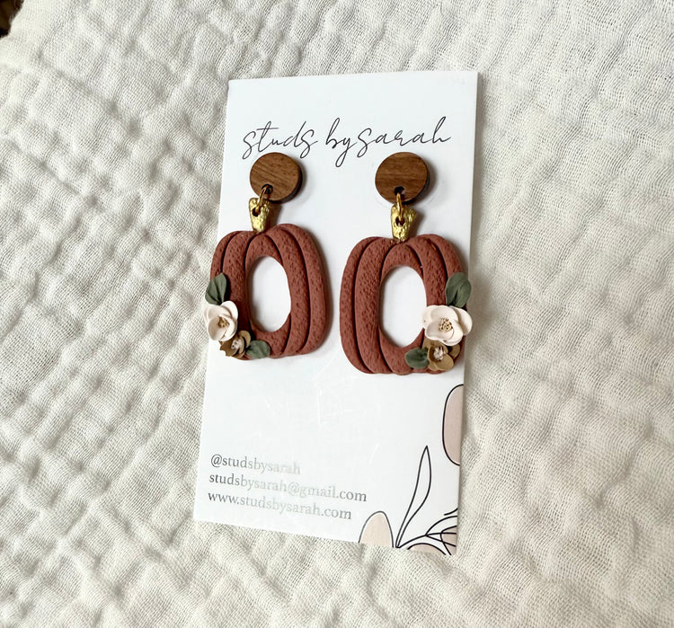 Clay Floral Donut Pumpkins