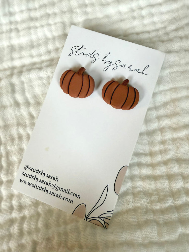 Clay Pumpkin Studs (multiple styles)