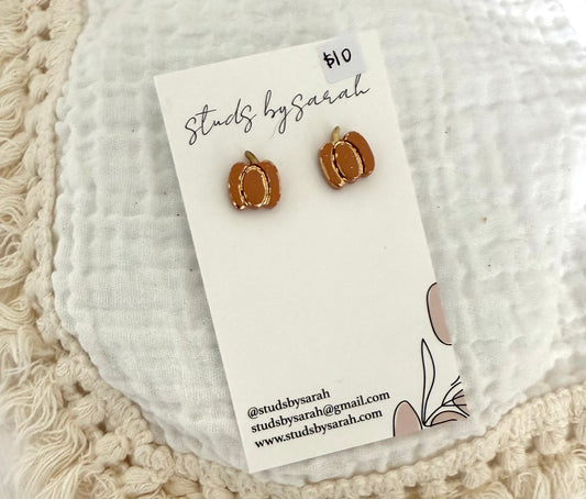 Foil Small Pumpkin Studs