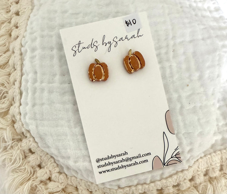 Foil Small Pumpkin Studs