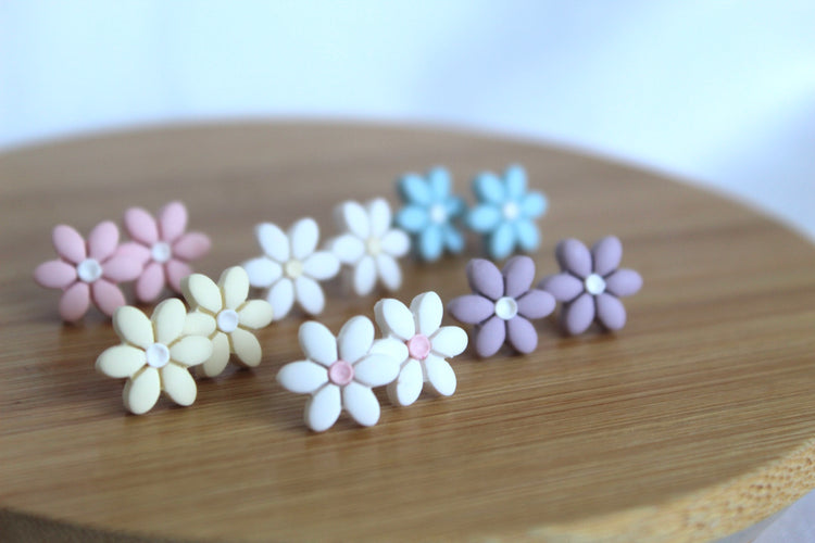 Clay Mini Flower Studs
