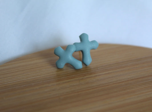 Cross Clay Studs
