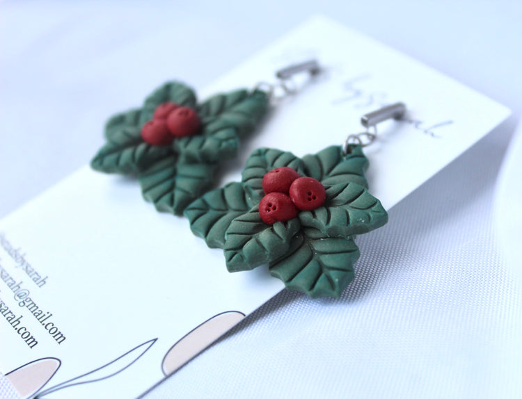 Layered Holly Dangles