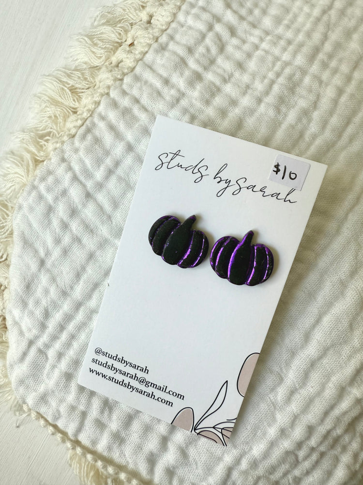Clay Pumpkin Studs (multiple styles)