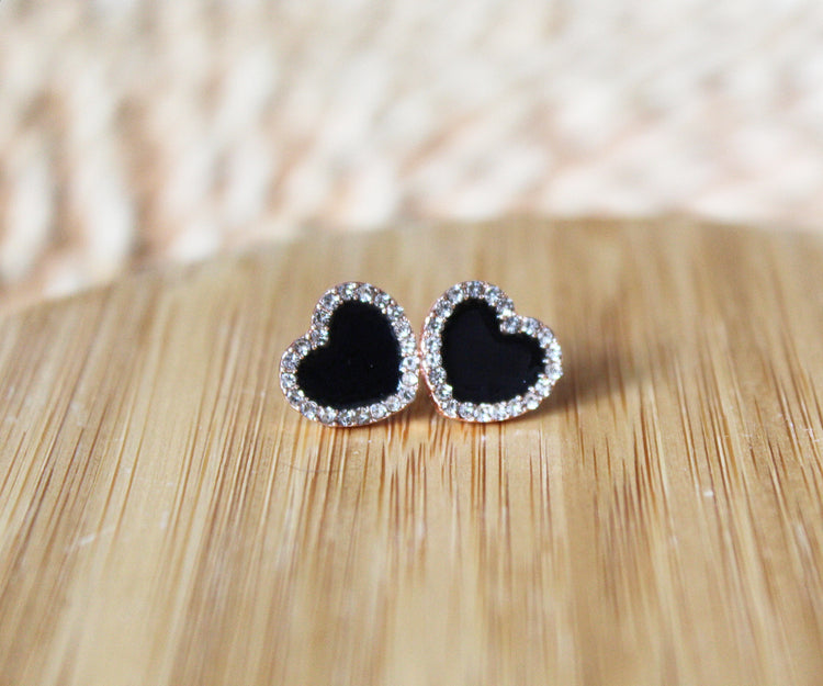 Lydia Heart Studs